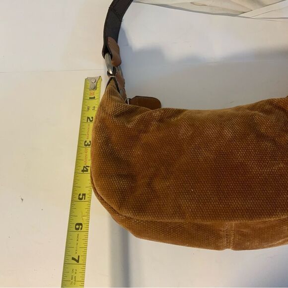 Fossil Brown Brushed Corduroy Velvet  Handbag Leather University of AL Strap - Picture 8 of 12